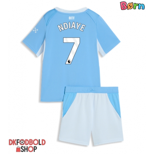 Manchester City Iliman Ndiaye #7 Hjemmebanesæt Børn 2026-27 Kort ærmer (+ korte bukser)
